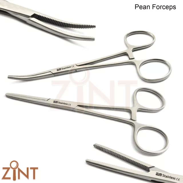 Pean Forceps Straight & Curved Locking Hemostat Forceps Dental Surgical Artery