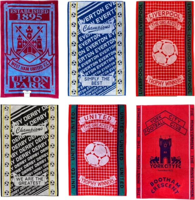 Football Towels Official Assorted Teams Velvet Cotton Bath Gym Beach 70x120cm