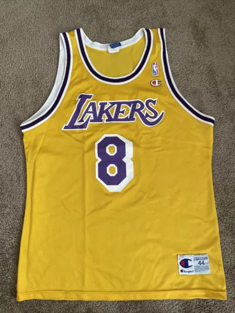 Vintage 90's Champion Brand Los Angeles Lakers Kobe Bryant 8