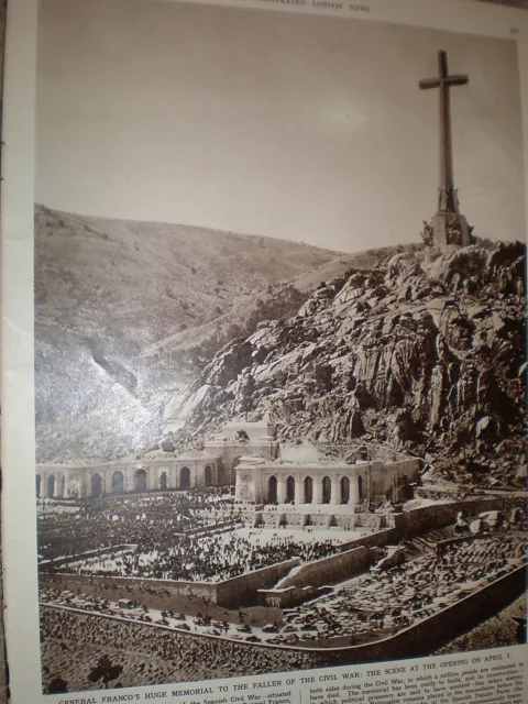 Artículo fotográfico España General Franco Memorial Valle de los Caídos Nr Madrid 1959