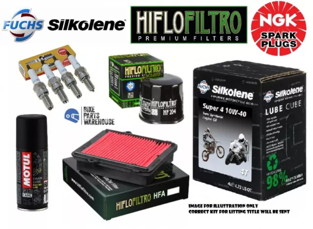 Suzuki Gsxr600 K1 K2 K3 2001-2003 Full Service Kit Silkolene Oil Free Chain Lube