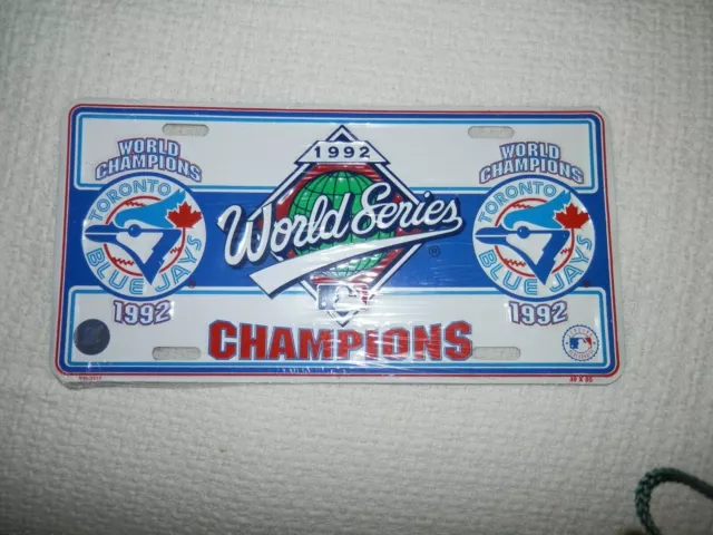 Toronto Blue Jays World Series Champs License plate vintage new MLB 1992 Champs