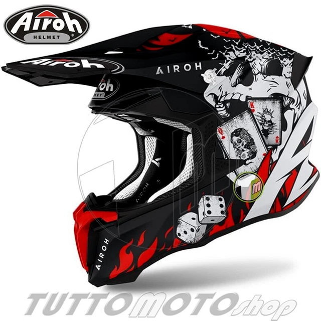 Airoh Casco Da Moto Cross Enduro Motocross - Wraap Twist 2.0 Hell Matt / Tg M-L