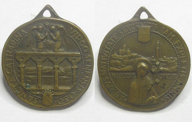 Médaille Dévotionnelle Ancienne - S. Maria Di Montevergine, Avellino (Italie)