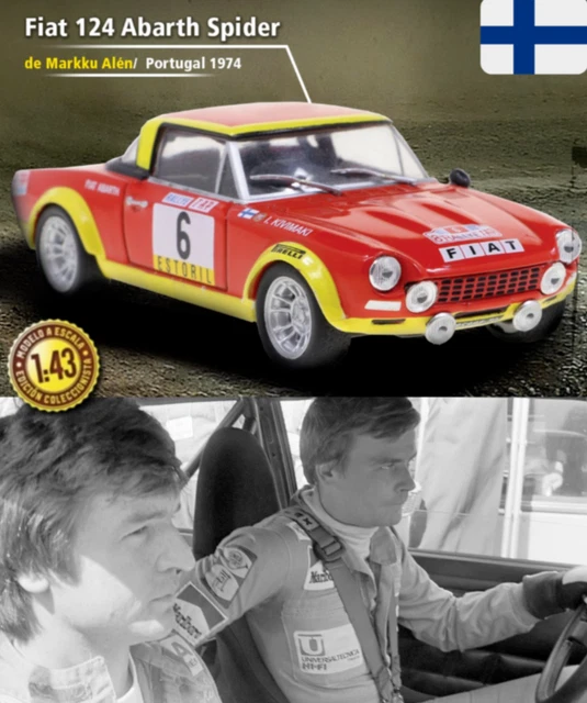 1/43 Fiat 124 Abarth #6 Rallye Monte Carlo 1975 Darniche/Mahé IXO