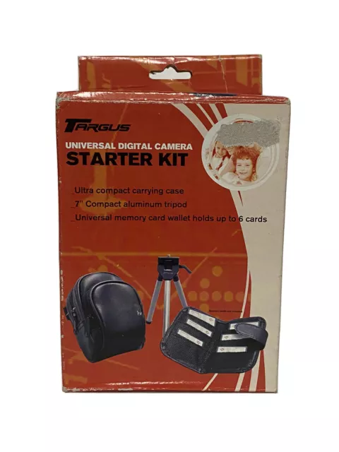 Targus Universal Digital Camera Starter Kit Carrying Case Tripod Card Wallet New