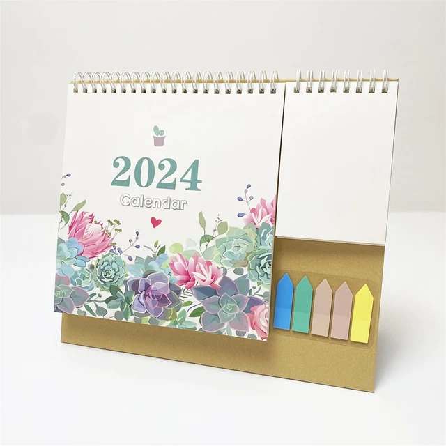 CALENDAR 2024 DESK Standing Calendars Daily Weekly Monthly Planner