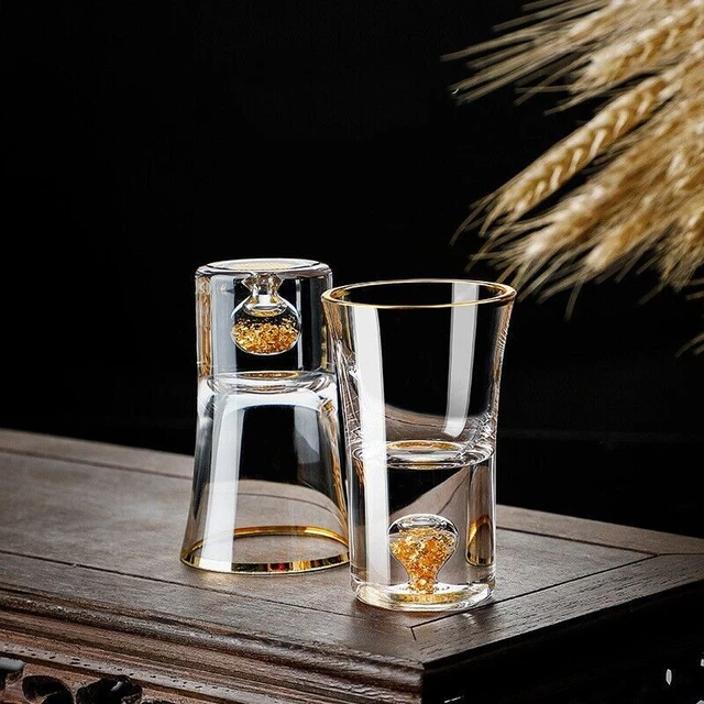 Piccolo bicchiere di cristallo Tequila Vodka Shot Cup Divisore Tazza da...