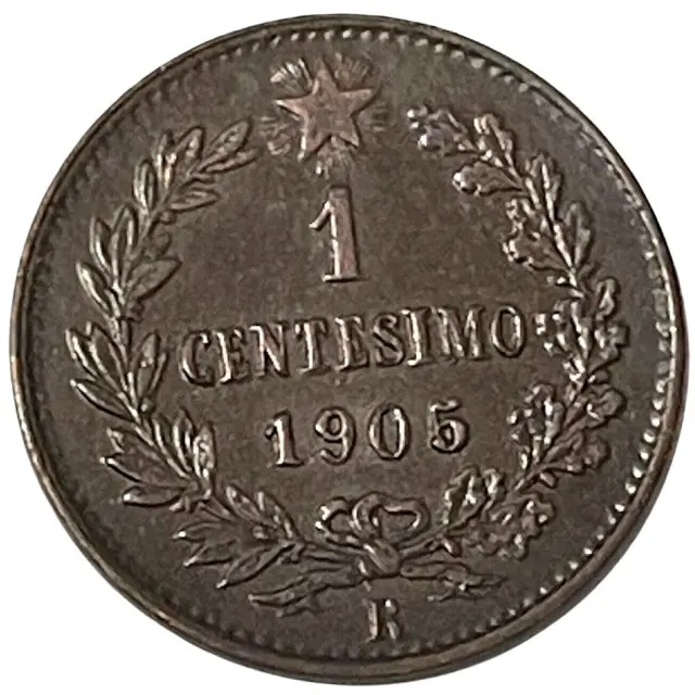 1905 R Italy 1 Centesimo World D'Italia Coin Vittorio Emanuele KM# 35 Lot B1-189