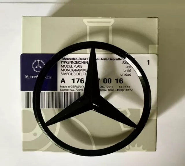 New Mercedes-Benz A CLA Class Rear Boot Lid Badge Star - GLOSS BLACK A1768170016