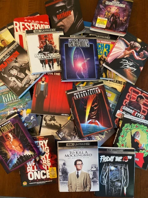 Lot of 12 4K UHD or Blu-ray SLIPCOVERS - YOU CHOOSE!! + BONUS FREE MOVIE