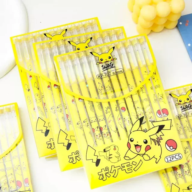 6 Stck. Anime Pokemon Pikachu 0,5 mm radierbar Gel Stift Schreibpapier Stifte Schule Schüler