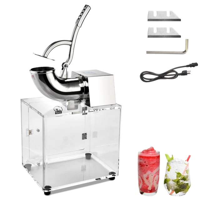 WeChef 250W Electric Snow Cone Machine Ice Shaver 440 lbs Replacement 2 Blades