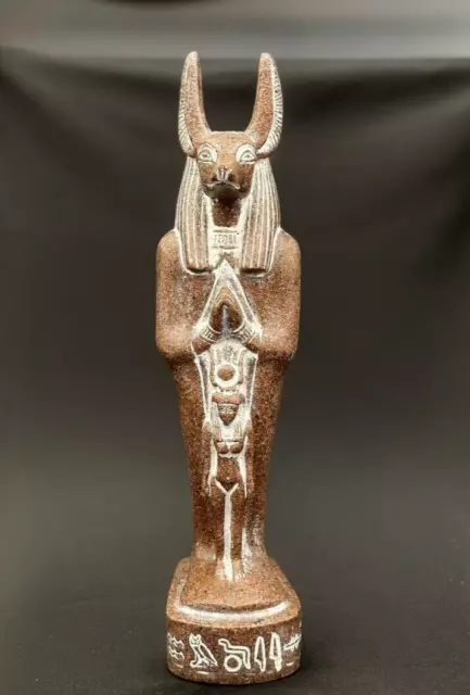 RARE ANCIENT EGYPTIAN ANTIQUITIES Large Statue Pharaonic Of God Anubis Egypt BC