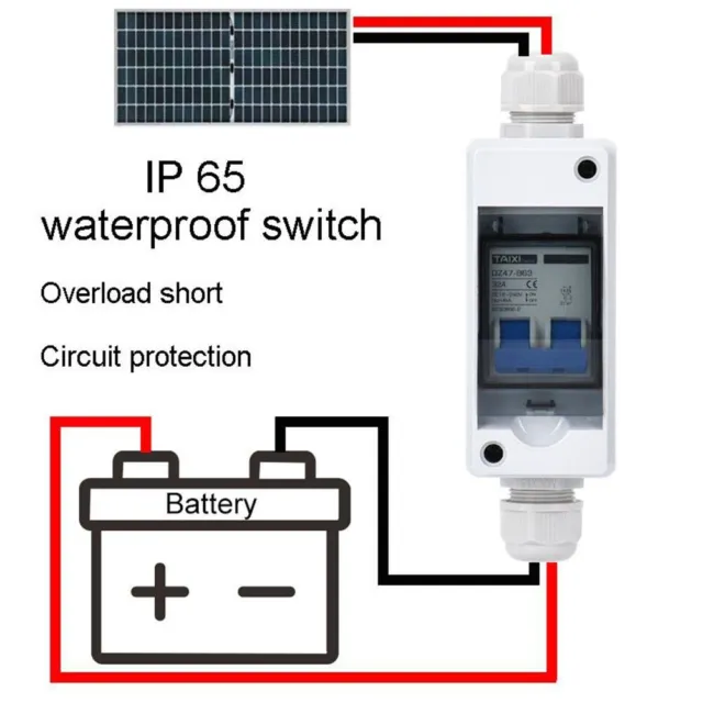 Essential AC Leistungsschalter Schalter für Photovoltaik Zelle Anschlussdose
