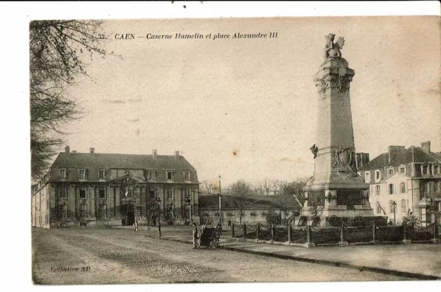 CPA-carte Postale -France-Caen- Caserne Hamelin et Place Alexandre III VM22869
