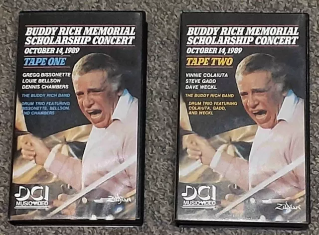 BUDDY RICH x 2, MORELLO BELLSON DONATI, ARMS CONCERT. Lot of 6 x Drum VHS tapes