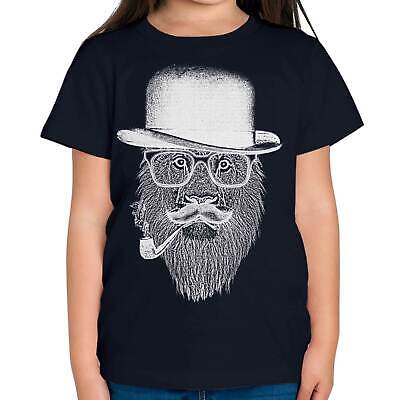 LION in incognito stampato Kids Fashion T-shirt girocollo Divertente Hipster Swag alla moda