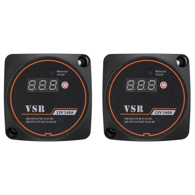 2Set Digital Display Durable Dual Battery Lsolator 12V 140A Voltage Sensiti Z7T5