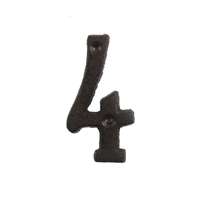 Props Metal Alphabet Retro Metal Letters House Address Sign Iron Cast Numbers