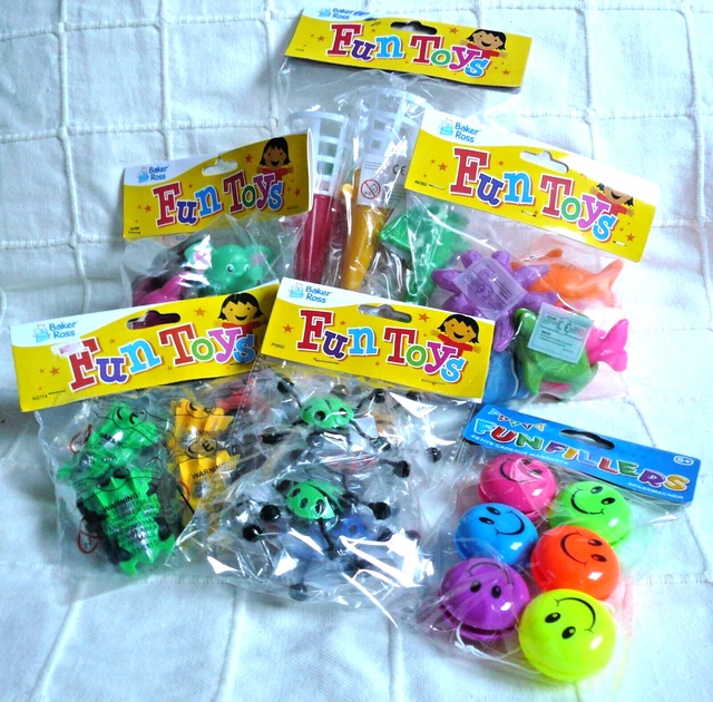Lot of 6 x NEW Packs Baker Ross Toys Yo-Yo's Water Squirters Cars etc 34 Pieces