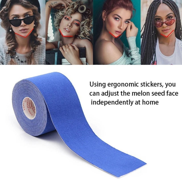 FACE KINESIOLOGY TAPE Beauty Lift Up Wrinkles Reducer Tape Roll (Dark