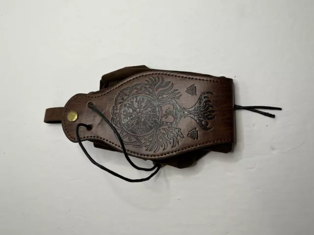 MEDIEVAL VIKING FAUX Leather Belt Pouch Drawstring Vintage Waist Bag ...