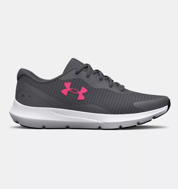 NIB Under Armour 3024894 103 Womens Surge 3 Dark Grey/Red Training Shoes