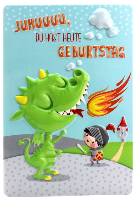 RITTER GEBURTSTAGSKARTE KARTE Geburtstag Spruch Kind Grußkarte
