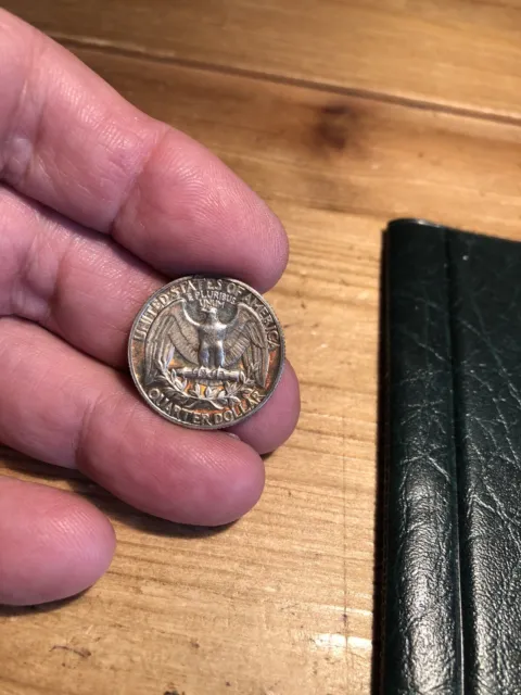 Washington USA 1962p Quarter Dollar 90% Silver High Grade Toned Coin Numismatic