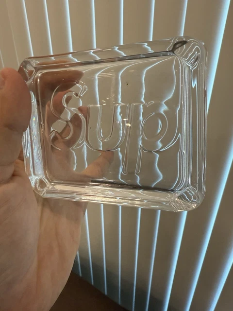 SUPREME SS20 DEBOSSED Glass Ashtray - Clear $34.37 - PicClick CA