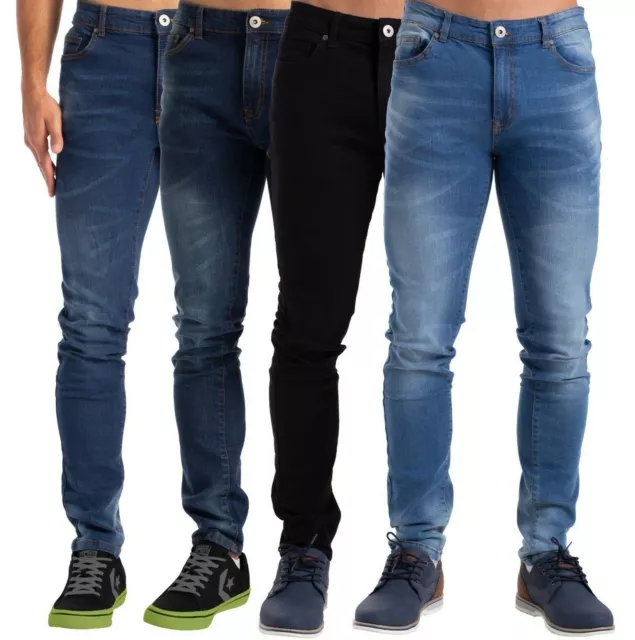 New Mens Stretch Skinny Slim Fit Flex Jeans Pant Stretchable Denim Trousers