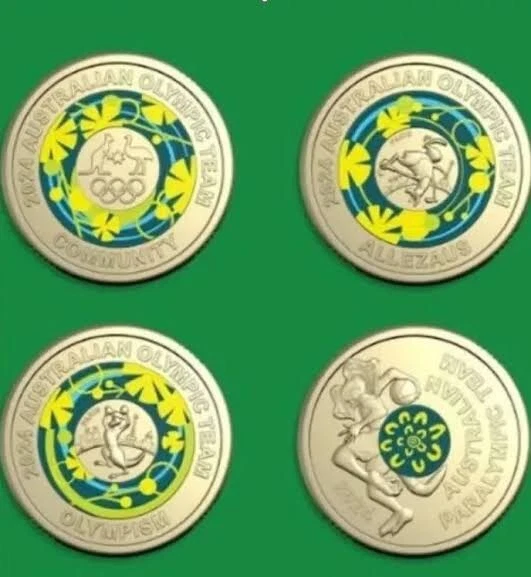 *PRE SALE* 2024 Olympic 2 Coin Woolworths release 4x2 Coin Set EUR 29