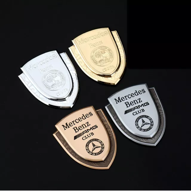 Silver car side sticker car badge emblem sticker for Mercedes Benz AMG CLUB