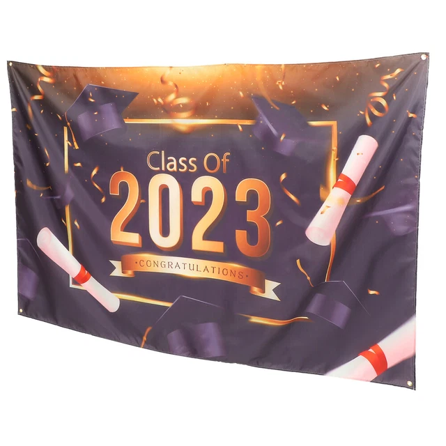 Abschluss Hintergrund "Herzlichen Glückwunsch Klasse 2025" - Blau/Silber Fotohintergrund Für Feiern