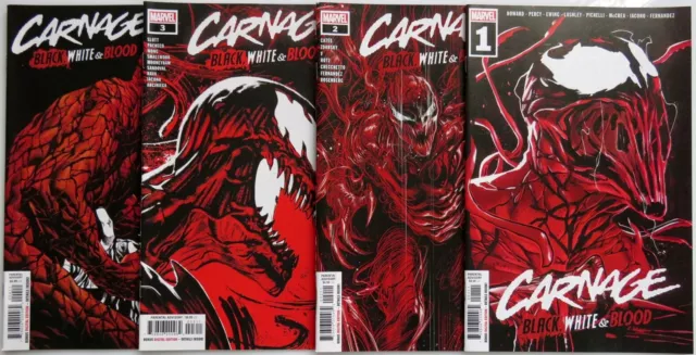 CARNAGE: BLACK WHITE & BLOOD #1 2 3 4 Marvel 1st print
