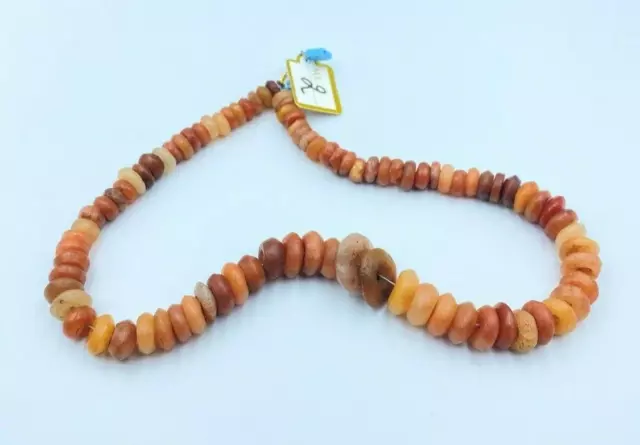 Antique Carnelian Amulet Jewelry Old Beads Mala Ancient Bronze Age Strand