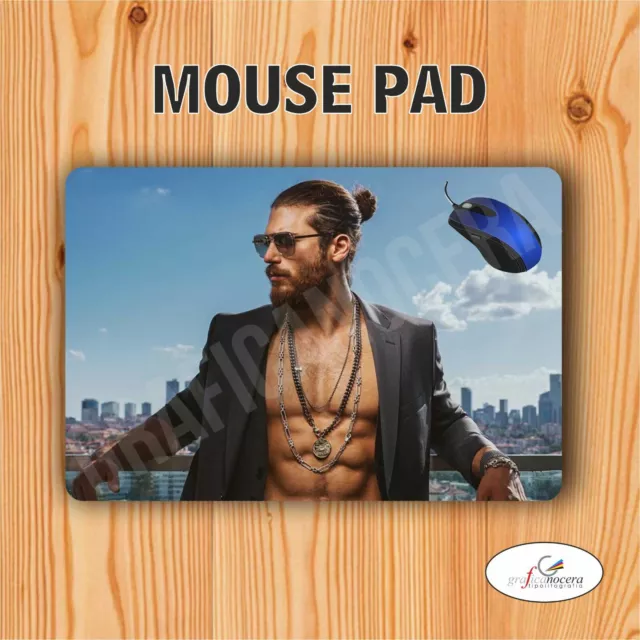 Tappetino Mouse Pad Can Yaman Pc Attore Le Ali Del Sogno Idolo Idea Regalo