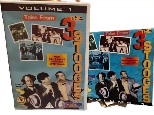 CD-ROM Tales From The Three Stooges con custodia stile DVD e custodia slip CD in cartone