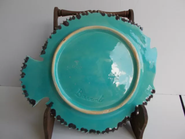 6 x 1920's BAVENT Made in France Majolica Plates Sole Fish very unique RARE 9