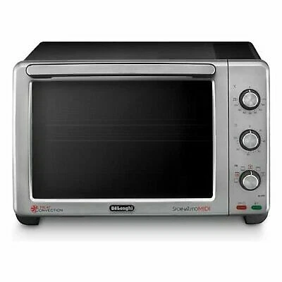De Longhi EO-24752 Forno Elettrico 2000 Watt 24 Lt Ventilato Timer Grigio/Nero