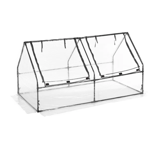 Folienfrühbeet Beetüberdachung Treibhaus PVC Gewächshaus Foliengewächshaus flach 10