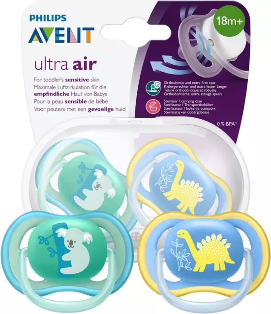 BPA ortodoncia transpirable Philips Avent SCF349/11 Ultra Air Dummy más de 18 meses