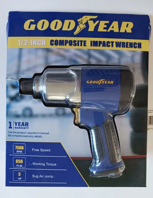GOODYEAR 1/2 inch Composite Impact Wrench. Air Compressor Tool