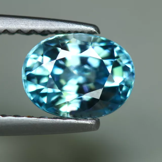 1.85 Cts_Fantastic Diamond Lustrous_100 % Natural Unheated Blue Zircon_Cambodia