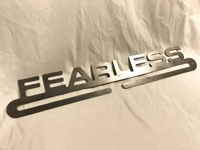 Awesome Laser Cut Metal "FEARLESS" Wall-Hanging Man Cave Hook Sign - 19.5" x 3"