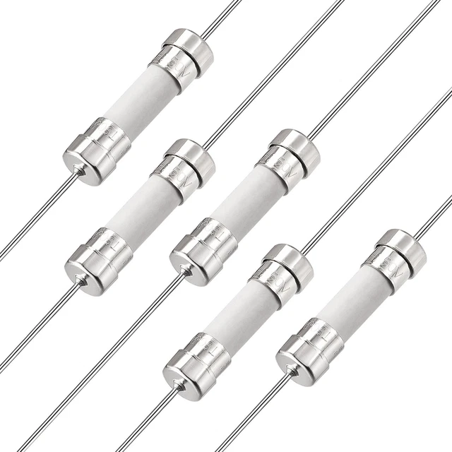 Coup Fusible Temporisation Fil Conducteur Fusibles Céramique 250V T6.3A 5Pcs