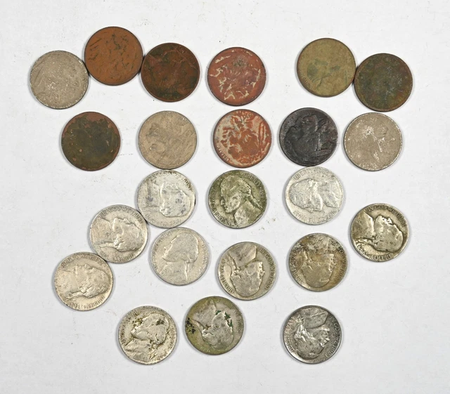 Metal Detecting Finds Job Lot 8 - Nickles
