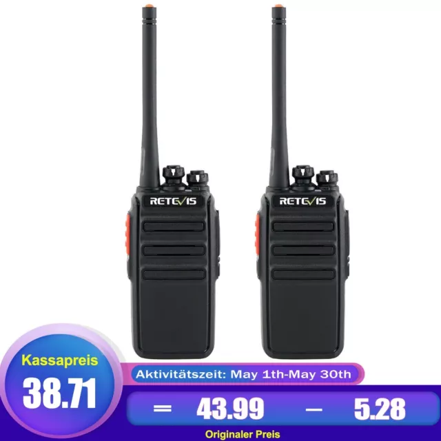 Retevis RT24V Freenet Funkgerät Walkie-Talkies 149MHz Lizenzfrei 0.5W 6Kanäle