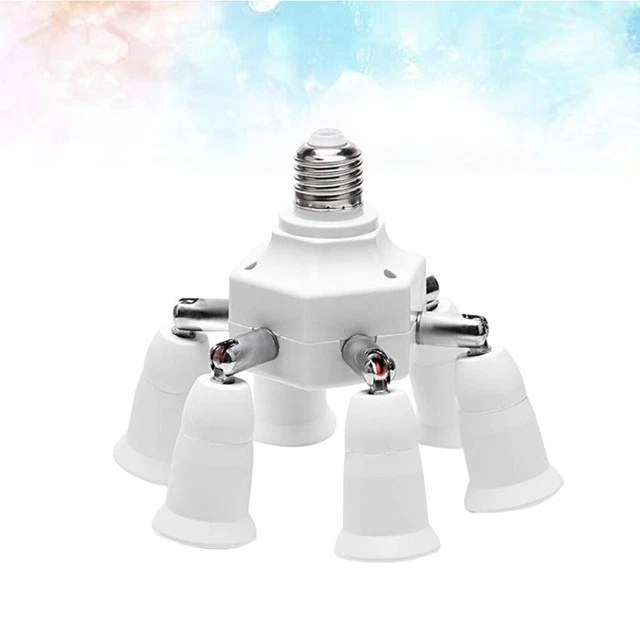 E27 / E40 à 6 + 1 E27 Base de lustre de support de lampe à conversion de tête un